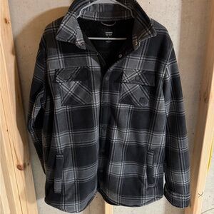 Voyager Men’s Fleece Lined Button Up Flannel Large